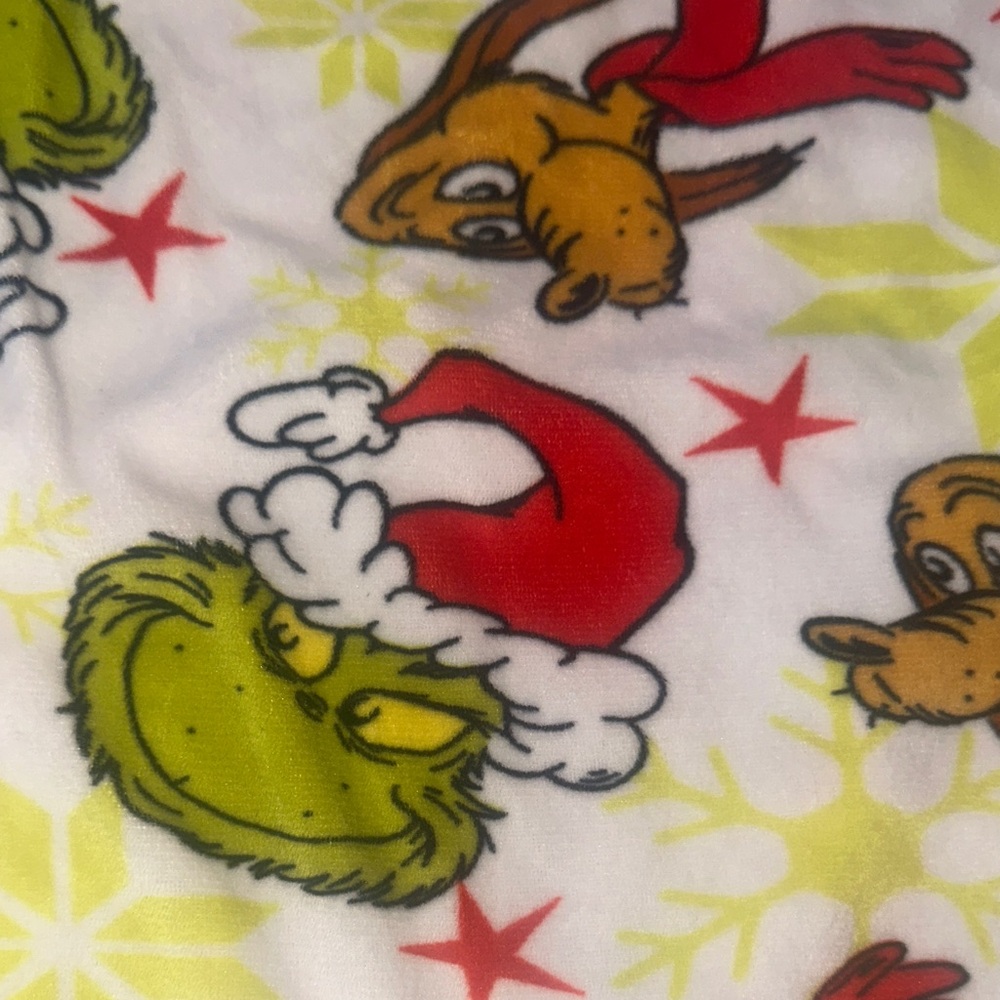 Kids Cartoon GRINCH Print Pajamas - Red and Green - Picture 4 of 4